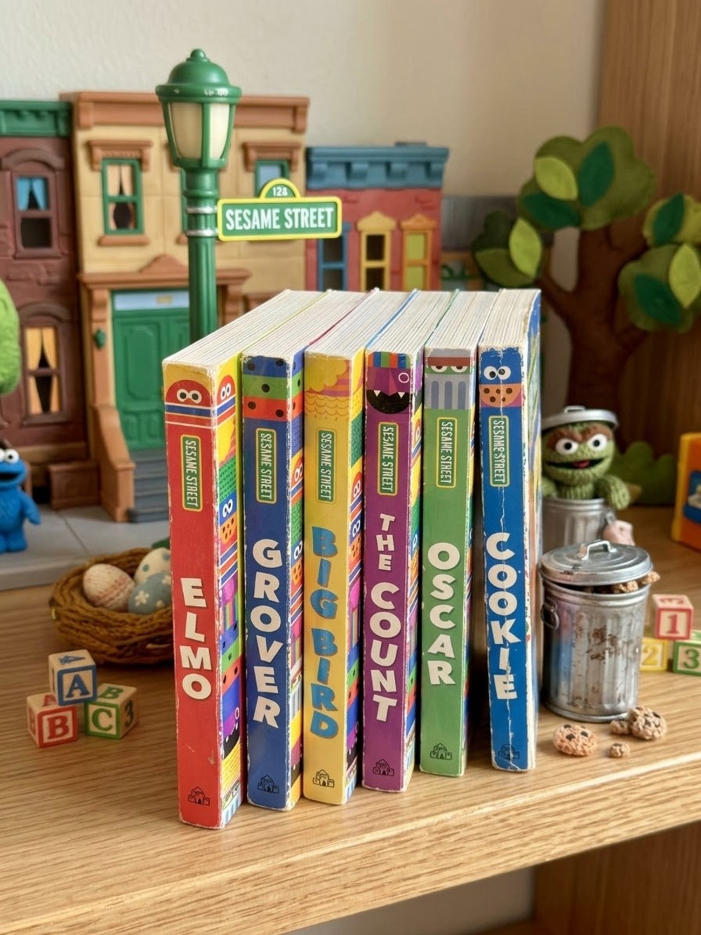 Set of 6 Sesame Street Friends Board Books by Andrea Posner-Sanchez 7”x7”